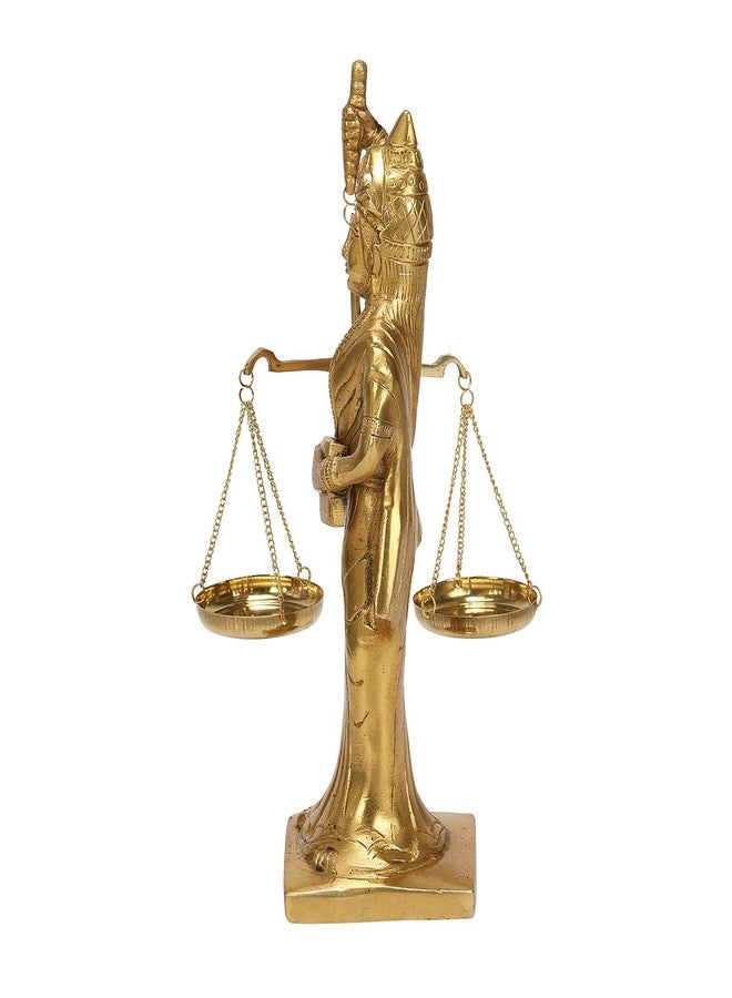 Kartique Brass Lady Justice Statue with Scales | Blindfolded Goddess of Justice Idol | Legal Symbol Figurine for Desk | Advocate & Judge Office Gift | Courtroom Decor Showpiece in Gold, 8.5 Inches - Image 4